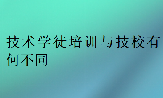 技術(shù)學(xué)徒培訓(xùn)與技校有何不同