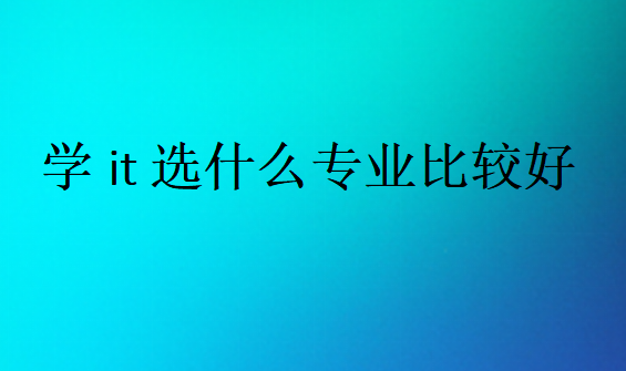 學it選什么專業(yè)比較好